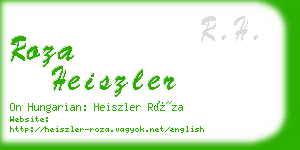 roza heiszler business card